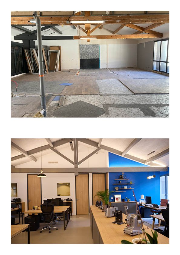 Yacine Bruckler - Rénovation complète bureaux Marseille - salles de montage